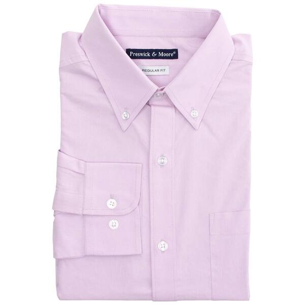 Mens Preswick & Moore&#40;R&#41; Regular Fit Stretch Dress Shirt - Mauve - image 