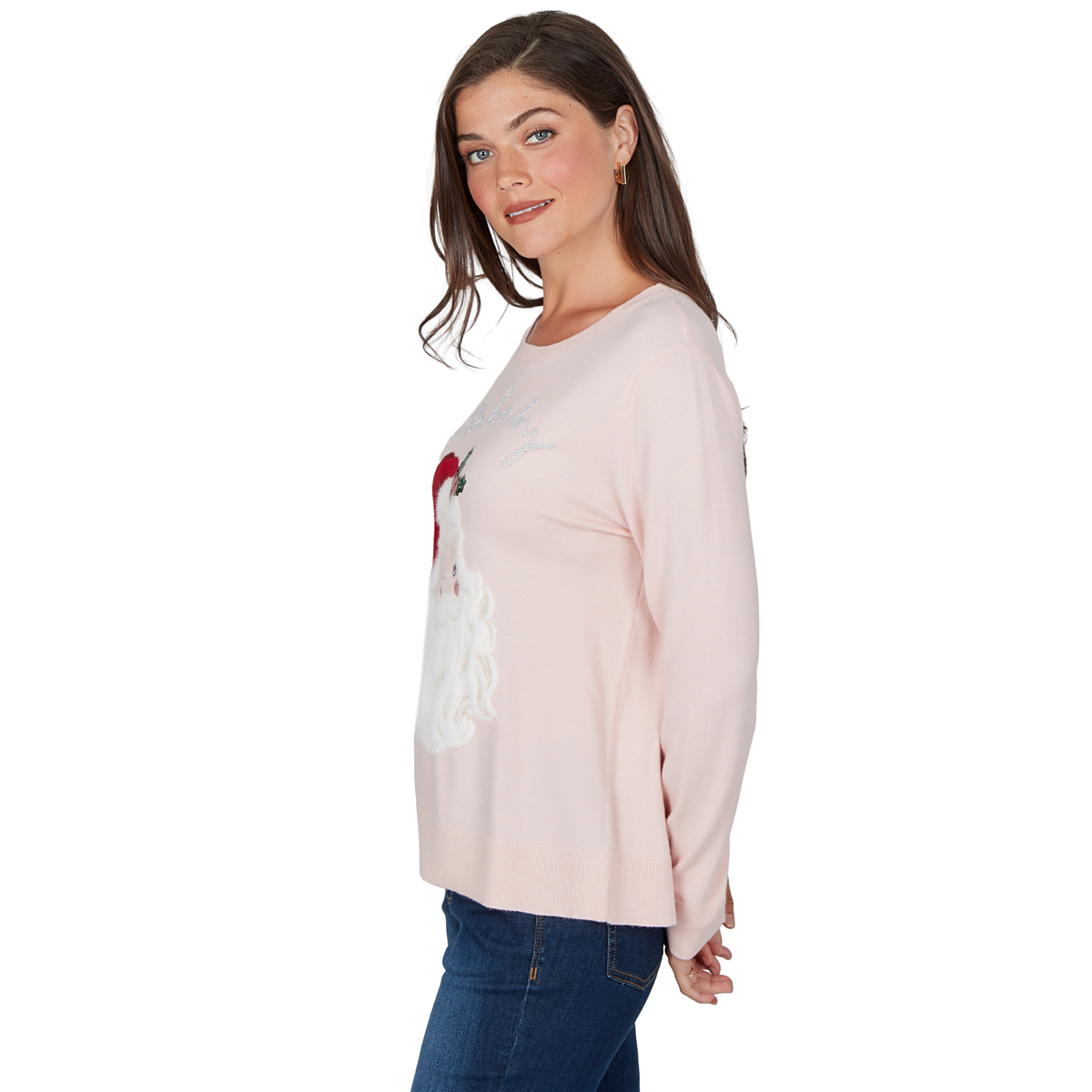 Petite Ruby Rd. Happy Holidays Santa Baby Christmas Sweater