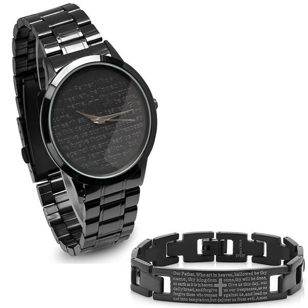 Mens Steeltime Bracelet & Watch Set - B80-011-W-613-150-B - image 