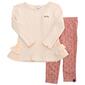 Baby Girl &#40;12-24M&#41; Lucky Brand Marled Tunic & Floral Leggings - image 1