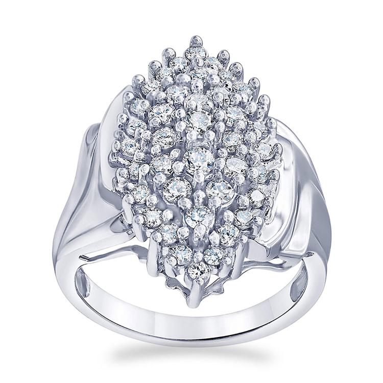 Nova Star(R) Sterling Silver 1ctw. Lab Grown Diamond Statement Ring