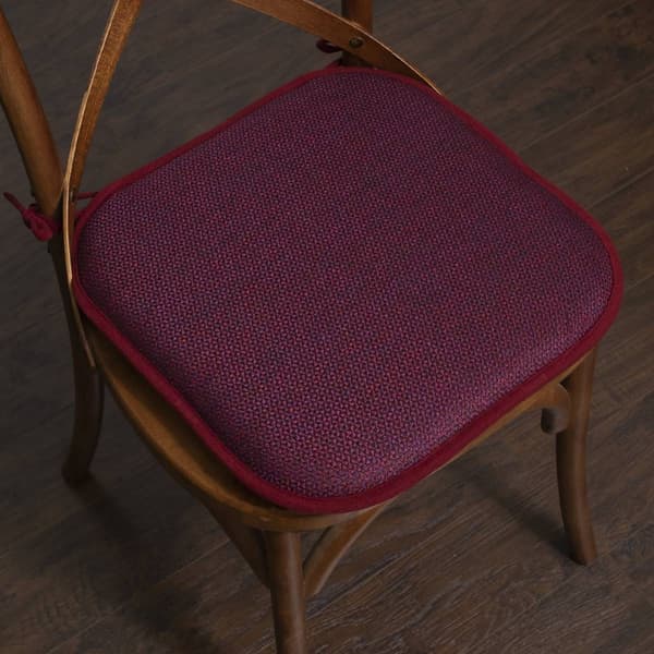 Sweet Home Collection Cameron No Slip Back Chair Pad w/ Ties