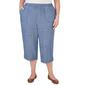 Plus Size Alfred Dunner Blue Bayou Textured Capris - image 1