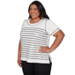Plus Size Alfred Dunner Crowd Pleaser Sequin Stripe Blouse - image 3