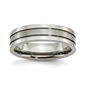 Mens Endless Affection&#40;tm&#41; Engravable Titanium & Grooved 6mm Band - image 1