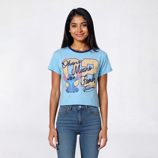 Juniors Freeze Stitch 02 Contrast Skimmer Tee - image 
