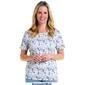 Womens Hasting Short Sleeve Daisy Crew Neck Tee - image 3