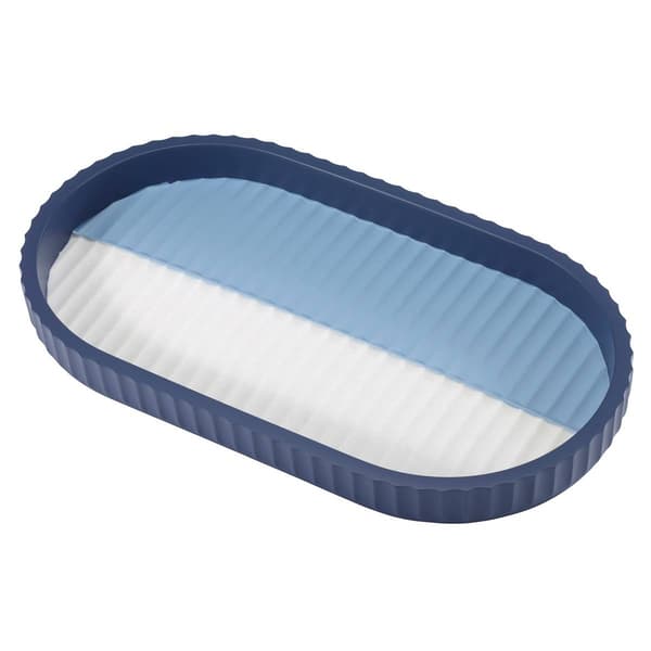 IZOD&#40;R&#41; Clubhouse Stripe Blue Vanity Tray - image 
