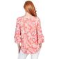 Womens Ruby Rd. Patio Party Knit Monotone Paisley Tee - image 2