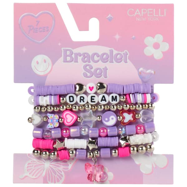 Girls Capelli(R) New York 7pc. Dream Butterfly Bracelet Set - image 