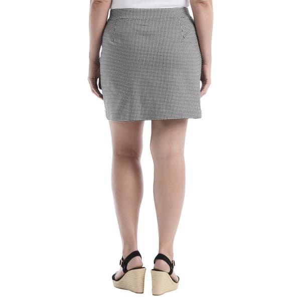 Plus Size Rafaella® Gingham Flap Pocket Skort