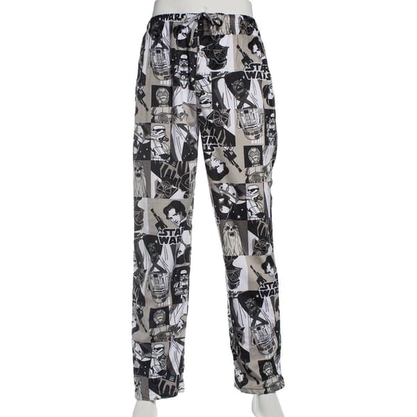 Mens Star Wars Cartoon Silky Lounge Pajama Pants - image 