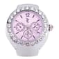 Womens Silver-Tone Pink Chronograph Dial Ring Watch - RWCHRBV-01 - image 1