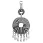 Wearable Art Silver-Tone Round Dangle Enhancer - image 1