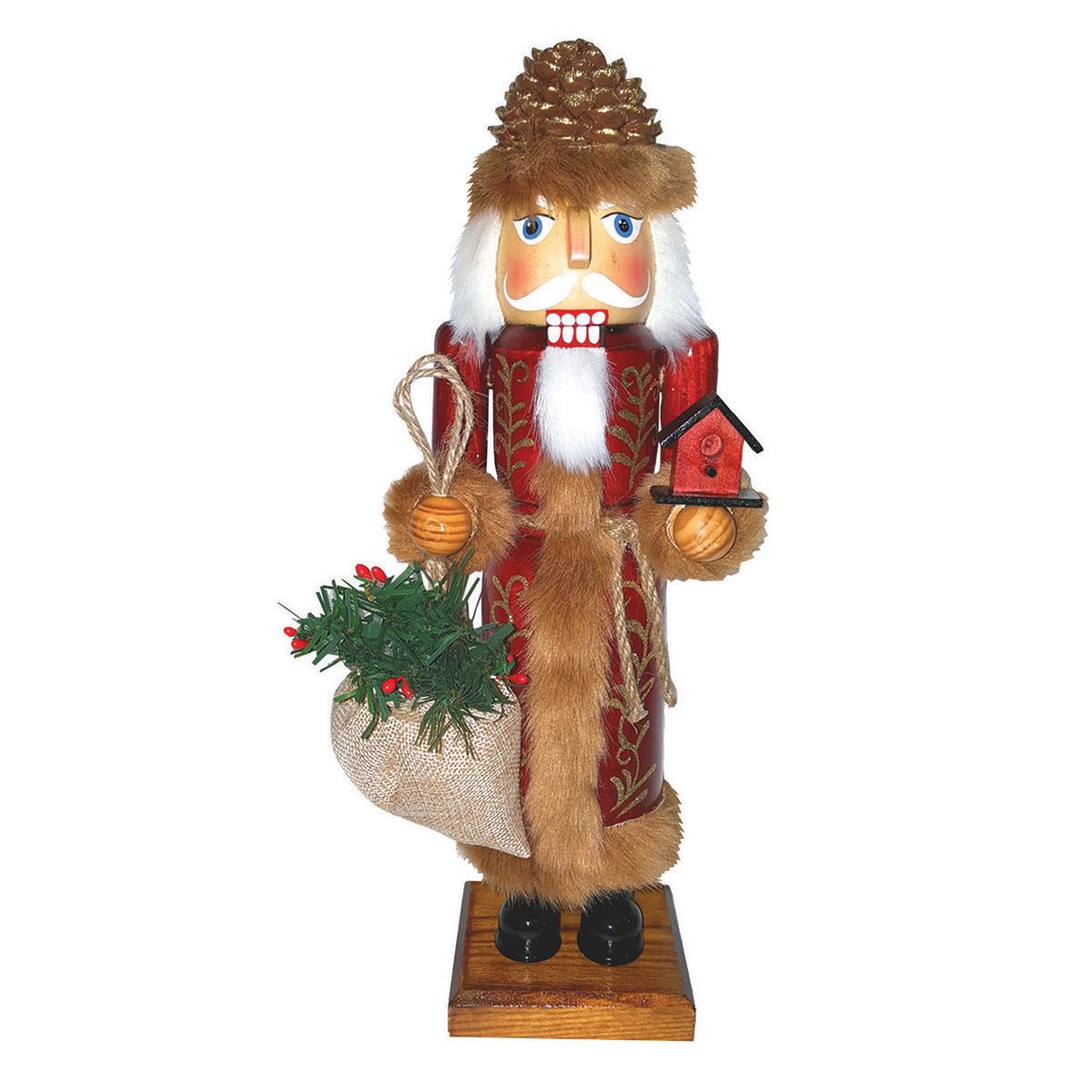 Santa’s Workshop 14in. Pine Cone Santa Nutcracker