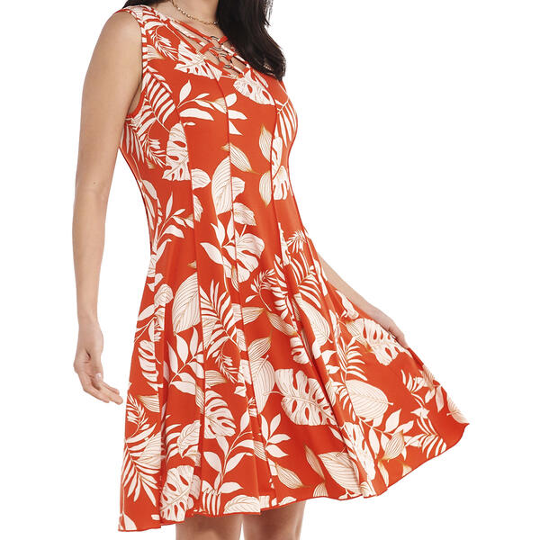 Plus Size Sami & Jo Sleeveless Floral Fit & Flare A-Line Dress