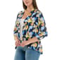 Plus Size Zac & Rachel 3/4 Sleeve Navy Floral Open Front Cardigan - image 3