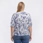Plus Size Emily Daniels Elbow Sleeve Floral Tie Front Blouse - image 2