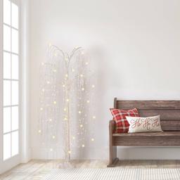 Puleo International 5ft. Outdoor Willow Tree with 240 LED Lights