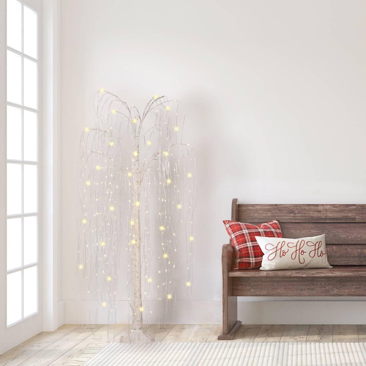 Puleo International 5ft. Outdoor Willow Tree with 240 LED Lights