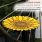 Alpine Embossed Metal Sunflower Birdbath - image 8
