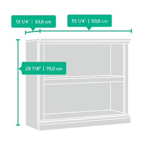 Sauder 2 Shelf Bookcase - Cherry