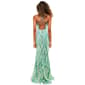 Juniors Crystal Doll Placement Sequin Mermaid Sheath Dress - image 2