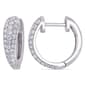 Sophia B 14kt. White Gold 1/2ct. Diamond Triple Row Hoop Earrings - image 1