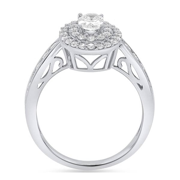 Nova Star&#174; White Gold & 1ctw. Lab Grown Diamond Oval Ring