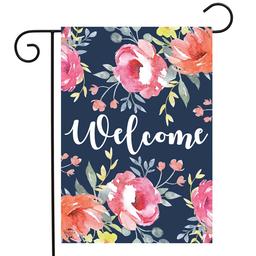 Briarwood Lane Watercolor Floral Garden Flag