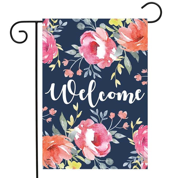 Briarwood Lane Watercolor Floral Garden Flag - image 