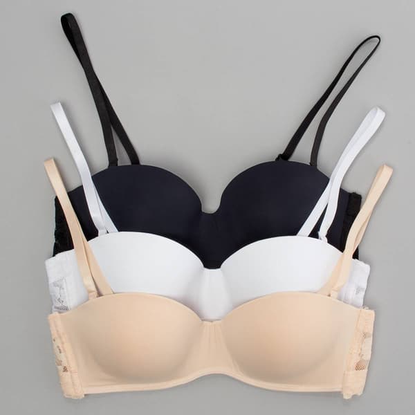 Womens Laura Ashley(R) 3pk. Micro Convert Bras LS7522-3PKF
