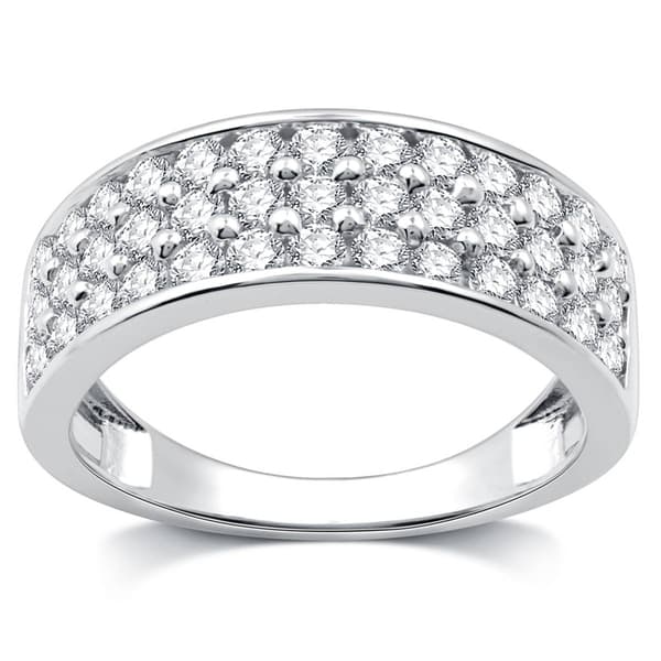 Nova Star(R) 1ctw. Lab Grown Diamond Three Row Anniversary Band - image 
