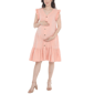Womens White Mark Button Front Tiered Maternity Dress - image 1