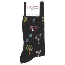 Mens Davco Tropical Vegas Vacation Crew Socks