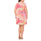 Plus Size MSK Short Sleeve Floral Pleated Bottom A-Line Dress - image 4
