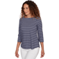 Petite Ruby Rd. Must Haves II Square Neck Stripe Tee - image 3