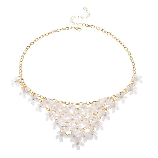 Ashley Cooper(tm) White Flower Statement Necklace - image 