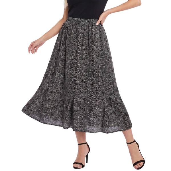 Womens NY Collection Pull On Zebra Hacchi Skirt
