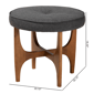 Baxton Studio Theo Japandi Wood Ottoman Footstool - image 8