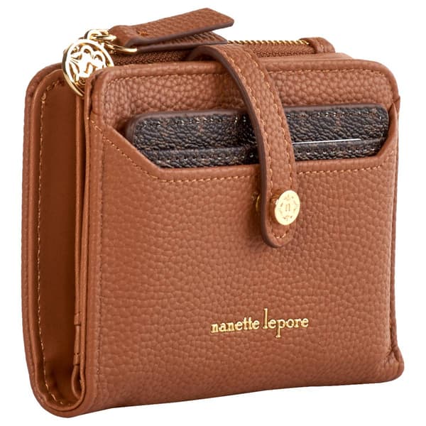 Womens Nannette Lepore Leza Bifold Wallet - Hazelnut