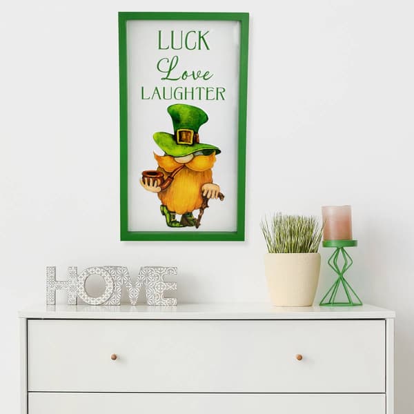 Northlight Seasonal Luck Love Laughter St. Patrick''s Wall Sign