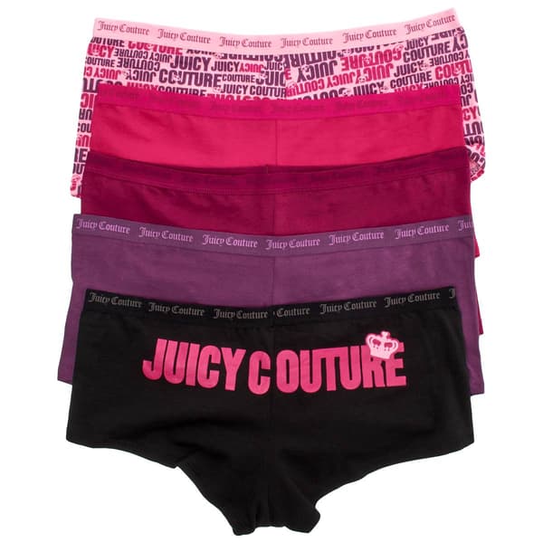Womens Juicy Couture 5pk. Boyshorts Panties JC7530-5PKKH
