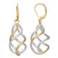 Napier Metal Ears Two-Tone Twisted Linear Clip Earrings - image 1