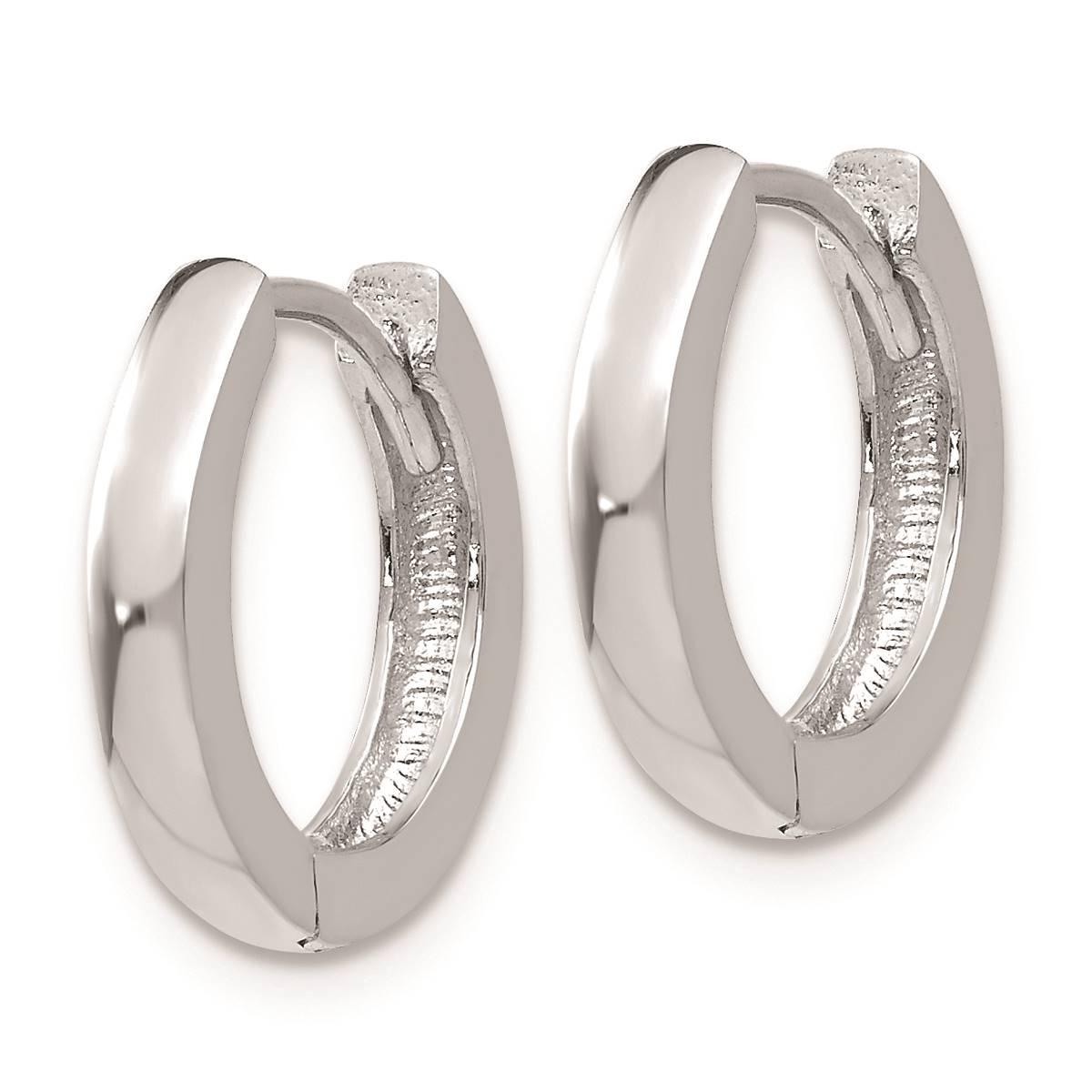 Womens Gold Classics™ 14kt. White Gold Hinged Hoop Earrings