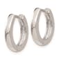 Womens Gold Classics&#8482; 14kt. White Gold Hinged Hoop Earrings - image 2