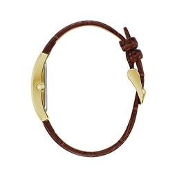 Womens Rectangular Brown Strap Watch - 44L234
