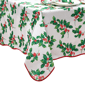 Threadmade Vintage Holly Scallop Border Tablecloth - image 1