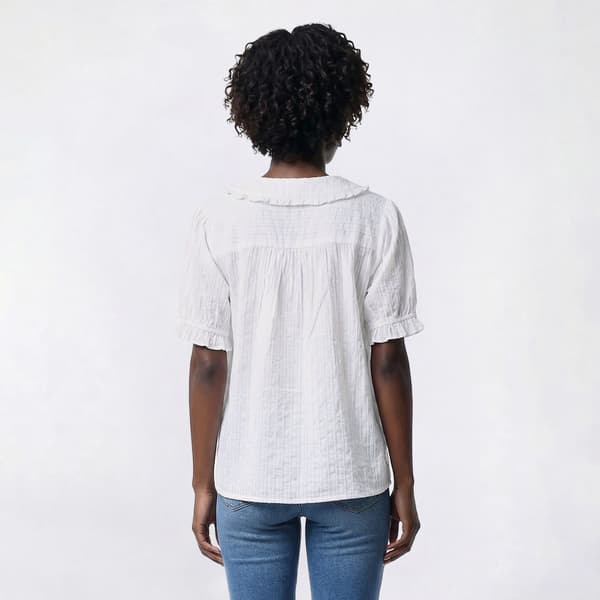 Womens Preswick & Moore® Peter Pan Collar Button Front Blouse