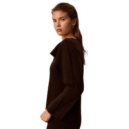 Womens Calvin Klein Long Sleeve Boat Neck Solid Sweater